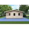 Gartenhaus Holz CHIARA 6x5, 44mm, Frontansicht