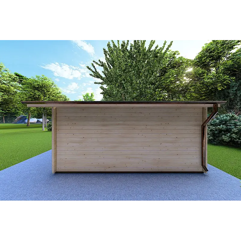 Gartenhaus Holz CHIARA 6x5, 44mm, rechte Seite
