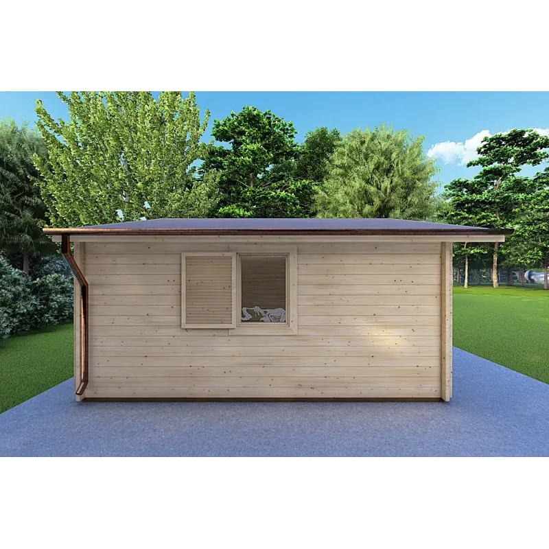 Gartenhaus Holz CHIARA 6x5, 44mm, linke Seite