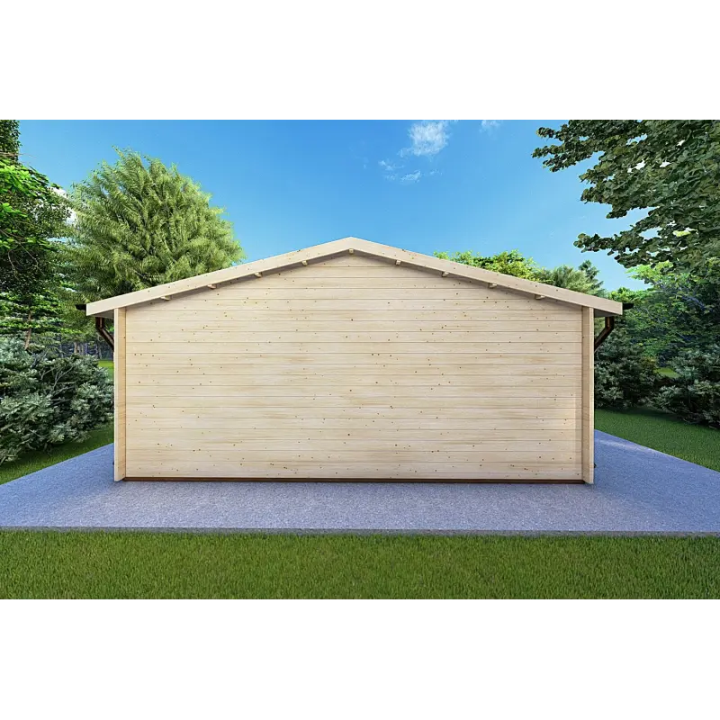 Gartenhaus Holz CHIARA 6x5, 44mm, Rückansicht