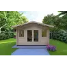 Moderne Gartenhaus ARIZONA 4x3, 44mm, Frontansicht