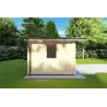 Moderne Gartenhaus ARIZONA 4x3, 44mm, linke Seite