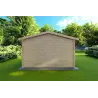 Moderne Gartenhaus ARIZONA 4x3, 44mm, Rückansicht