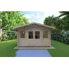 Gartenhaus Holz ARIZONA 4x4, 44mm, Frontansicht