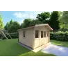 Gartenhaus Holz ARIZONA 4x4, 44mm, Frontansicht linke Seite