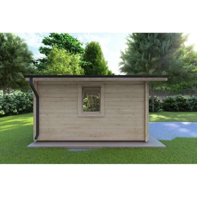 Gartenhaus Holz ARIZONA 4x4, 44mm, linke Seite