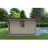 Gartenhaus Holz ARIZONA 4x4, 44mm, linke Seite