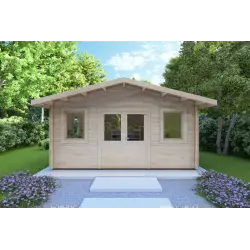 Moderne Gartenhaus ARIZONA 5x4, 44mm, Frontansicht