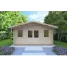 Moderne Gartenhaus ARIZONA 5x4, 44mm, Frontansicht