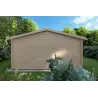 Moderne Gartenhaus ARIZONA 5x4, 44mm, Rückansicht