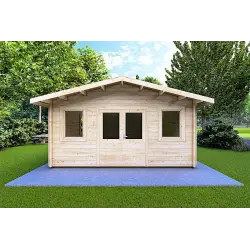 Gartenhaus Holz ARIZONA 5x6, 44mm, Frontansicht