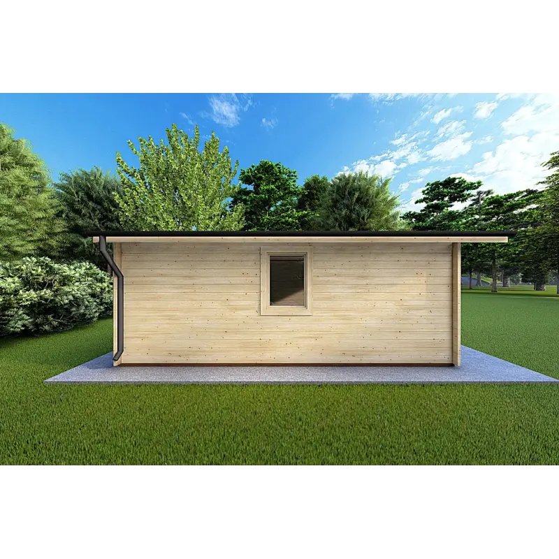 Gartenhaus Holz ARIZONA 5x6, 44mm, linke Seite