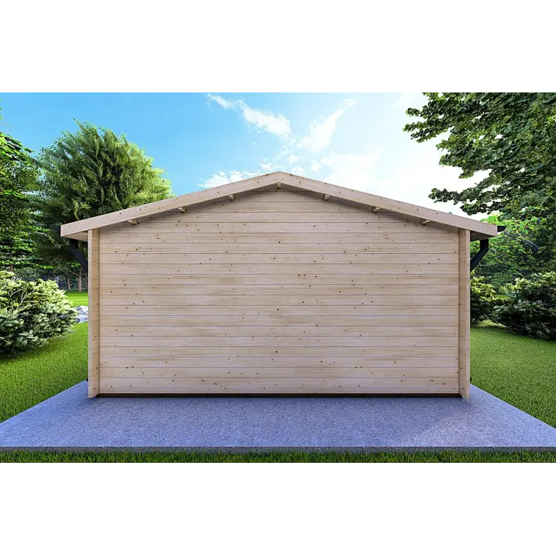 Gartenhaus Holz ARIZONA 5x6, 44mm, Rückansicht