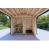 Überdachung aus Holz 24 m², 44mm, Holzlager und Abstellraum