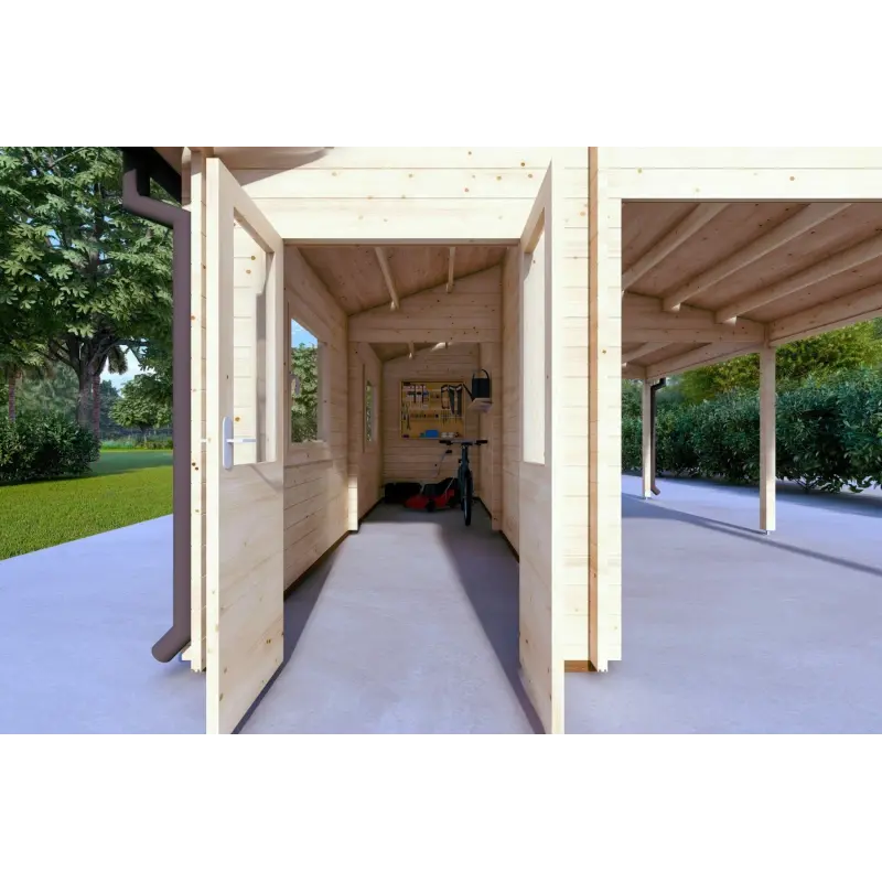 Holzdach 29.33 m², 44mm, Innenansicht