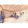 Blockbohlenhaus mit Veranda ALICE 7x6.4, 44mm, Innenansicht