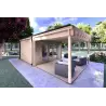Moderne Gartenhaus ERICA 7x4, 44mm, Rückansicht links