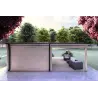 Moderne Gartenhaus ERICA 7x4, 44mm, Rückansicht