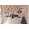 Gartenhaus Holz JASMINE 8x4, 44mm, Innenansicht Wohnzimmer