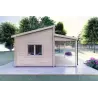 Moderne Holzhaus mit terrasse GIANNA 6.5x5.4, 44mm, linke Seite