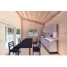 Moderne Holzhaus mit terrasse GIANNA 6.5x5.4, 44mm, Innenansicht Küche