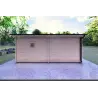 Moderne Holzhaus mit terrasse GIANNA 6.5x5.4, 44mm, Rückansicht