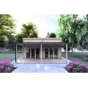 Moderne Holzhaus mit terrasse GIANNA 6.5x5.4, 44mm, Frontansicht