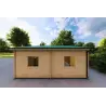 Garage aus Holz als Einzelgarage mit Abstellraum 35 m², 44mm, rechte Seite