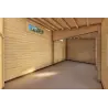 Garage aus Holz als Einzelgarage mit Abstellraum 35 m², 44mm, Innenansicht