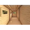 Garage aus Holz als Einzelgarage mit Abstellraum 35 m², 44mm, Innenansicht Abstellraum