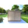 Moderne Gartenhaus AFRODITE 6.5x3.5, 44mm, rechte Seite