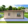 Moderne Gartenhaus AFRODITE 6.5x3.5, 44mm, Rückansicht