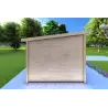 Moderne Gartenhaus AFRODITE 6.5x3.5, 44mm, linke Seite