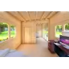 Moderne Gartenhaus AFRODITE 6.5x3.5, 44mm, Innenansicht Büro