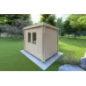 Gartenhaus Holz OLGA 3x2, 44mm, Frontansicht rechte Seite