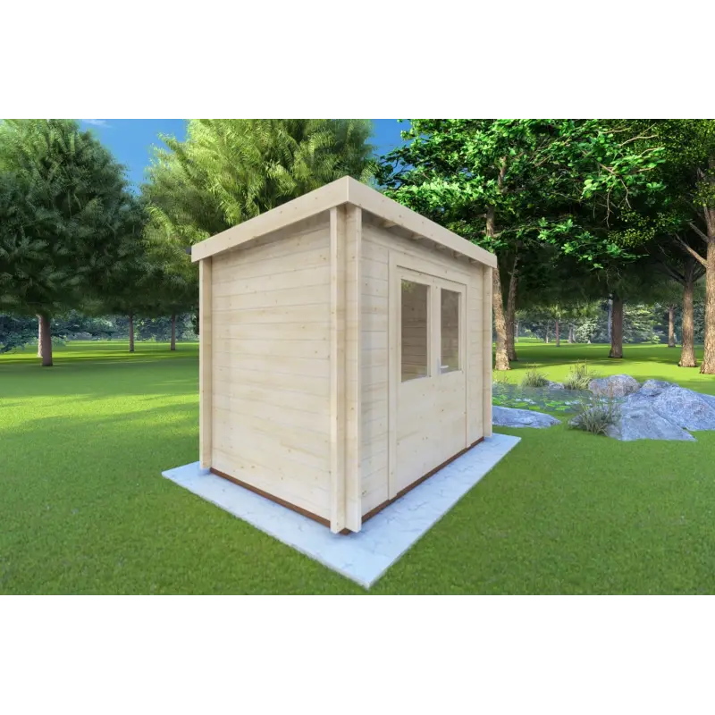 Gartenhaus Holz OLGA 3x2, 44mm, linke Seite