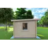 Gartenhaus Holz AMARISSA mit Überdachung 3x4, 44mm, linke Seite