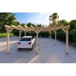 Holzpergola 6x5, Frontansicht