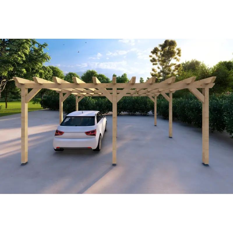 Holzpergola 6x5, Frontansicht