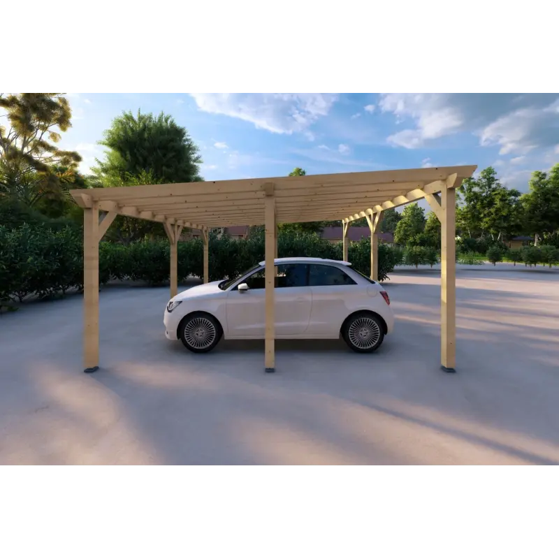 Holzpergola 6x5, linke Seite