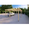 Holzpergola 6x5, Frontansicht rechte Seite