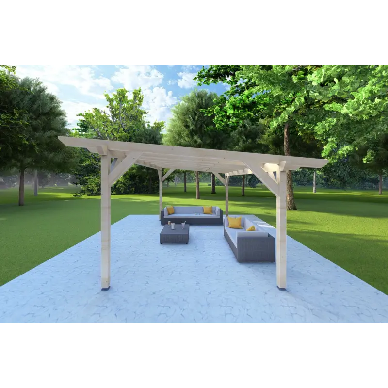 Holzdach 20 m², rechte Seite