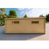 Holzgarage mit Monopitch-Carport 38 m², 44mm, linke Seite