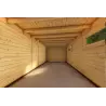 Holzgarage mit Monopitch-Carport 38 m², 44mm, Innenansicht
