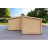 Doppelgarage Holzdach mit Abstellraum 6x8, 60mm, rechte Seite