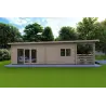 Moderne Holzhaus CLOTILDE 5.5x10, 44mm, linke Seite