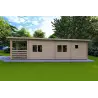 Moderne Holzhaus CLOTILDE 5.5x10, 44mm, rechte Seite