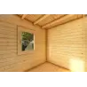 Holzdach mit Doppel-Abstellraum 5x6, 44mm, Innenansicht