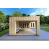 Abgelegenes Haus mit Holzverkleidung SOLEIL 42 m², 60/100/30/40 mm, linke Seite