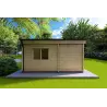 Blockbohlenhaus IRENE 8.6x4.9, 60mm, rechte Seite